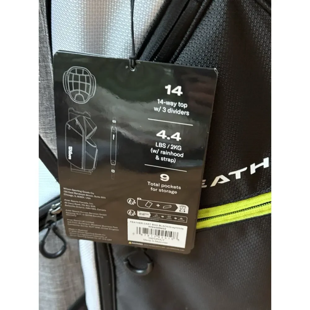 Wilson Feather 2025 Black Grey White Cart Golf Bag